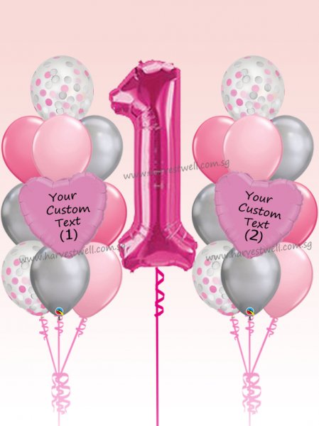 Personalised Tropical Flamingo Lover Megaloon Balloon Bundle Se